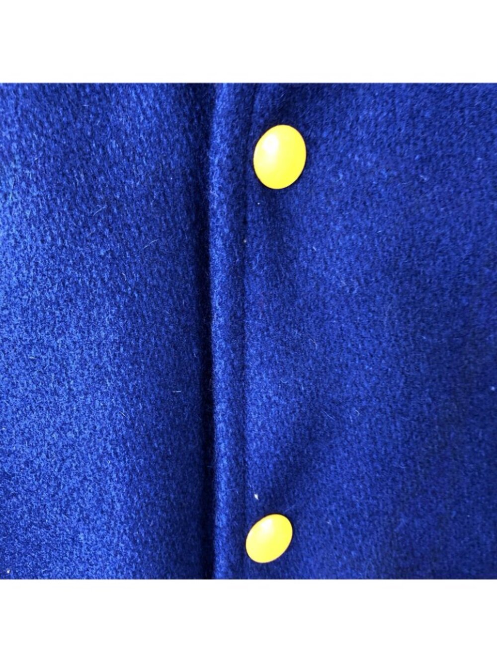 Rennoc Jacket Mens Large Blue Wool Varsity Snap Front Quilted Lined Bomber - Picture 14 of 16
